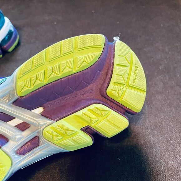 NEW ASICS GEL KAYANO 20 Black Blue Purple Lime 9 US Medium Width - Picture 14 of 14